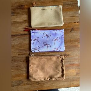 Set of Three Zipper Ipsy Pouches